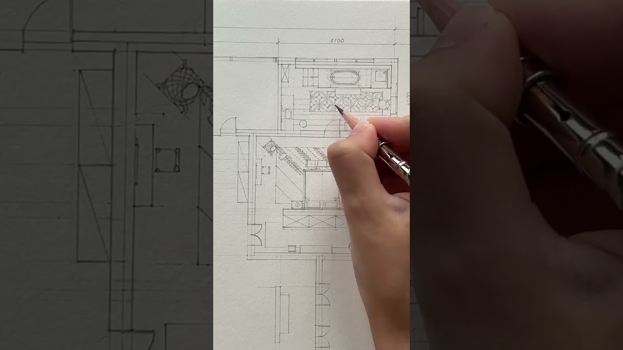 Floor Plan Drawing by @kha.nanaa 🏡
