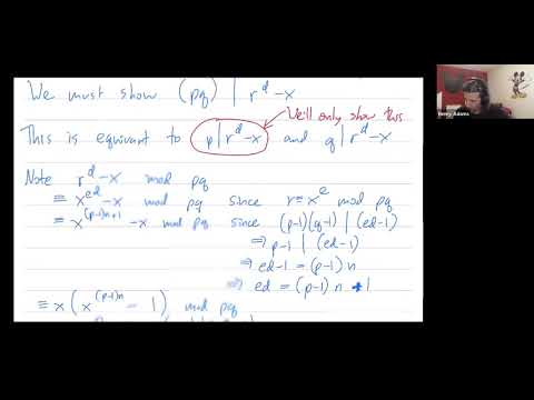Abstract Algebra 46: Why does the RSA algorithm correctly decrypt your message?