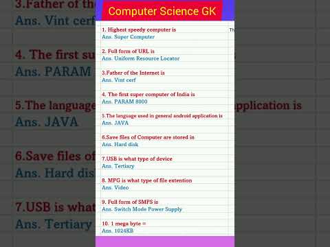 Computer GK Questions & Answers|Computer gk for competitive exams #trending #shorts