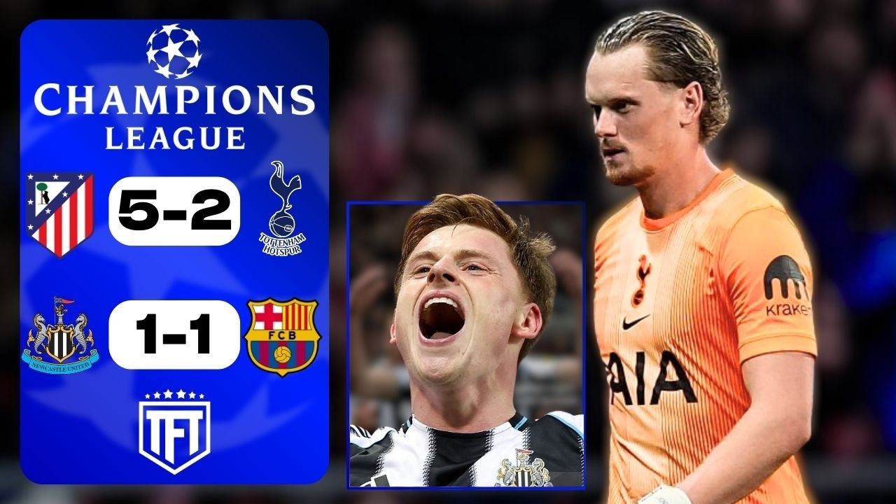 Spurs DESTROYED! Atletico Madrid 5-2 Tottenham Highlights! BOTTLED IT! Newcastle 1-1 Barcelona