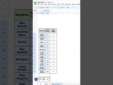 Locking Specific Cells in Google Sheets