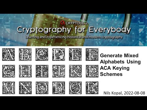 Generate Mixed Encryption Alphabets Using ACA Keying Schemes