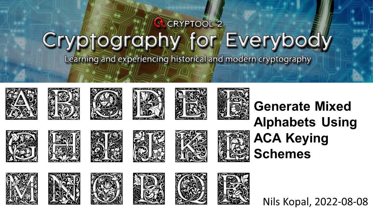 Create Custom Mixed Encryption Alphabets with ACA Keying Schemes 🔐