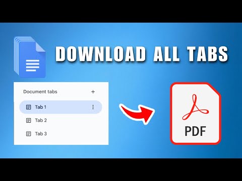 Google Docs: Download All Tabs as a PDF | How to download a Google Doc with multiple tabs as a PDF