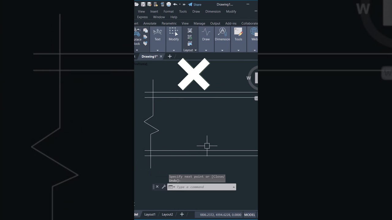 AutoCAD Break Line Command in 30 Seconds 🛠️