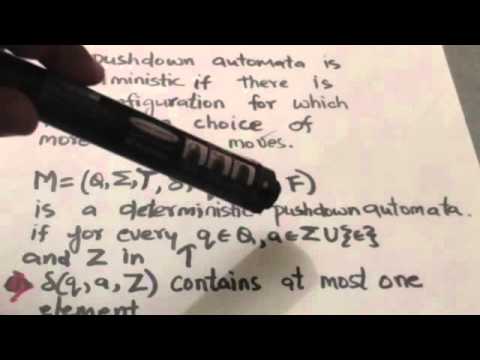 50. DETERMINISTIC PUSHDOWN AUTOMATA