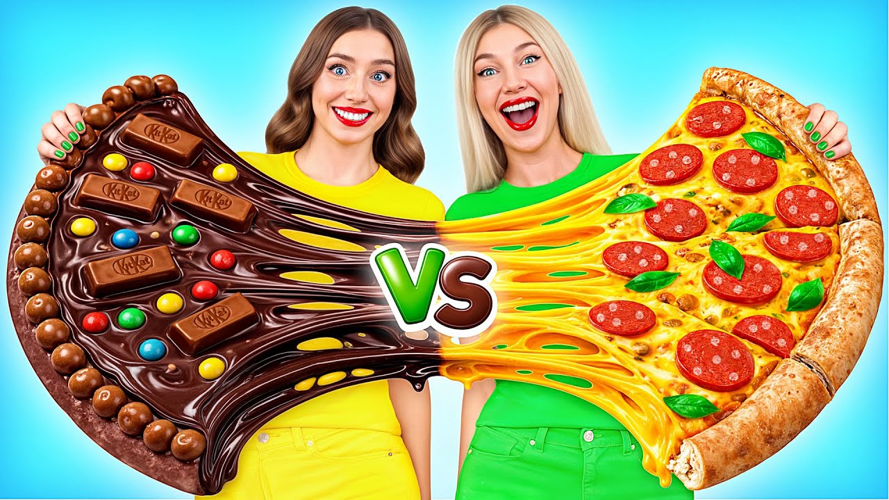 Real Food vs Chocolate Challenge π«