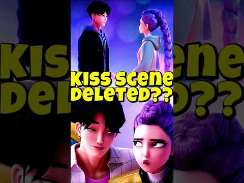 THE KISS SCENE IN K-POP DEMON HUNTER WAS DELETED😱?? #kpopdemonhunters #jinu #rumi #animeshorts