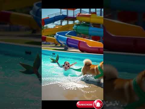 Friendship between a mermaid and a dog🧜♀️ #mermaid #funnyshorts #shorts