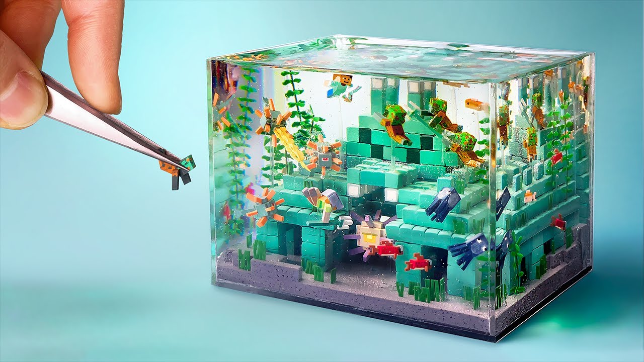 Mini Minecraft Ocean Monument Diorama 🐠