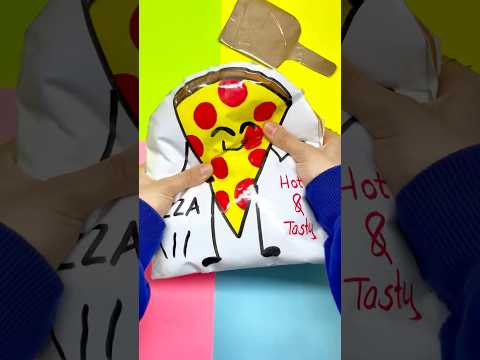 How to make pizza squishy book ? 🍕 #kids #shorts #diy #tutorial