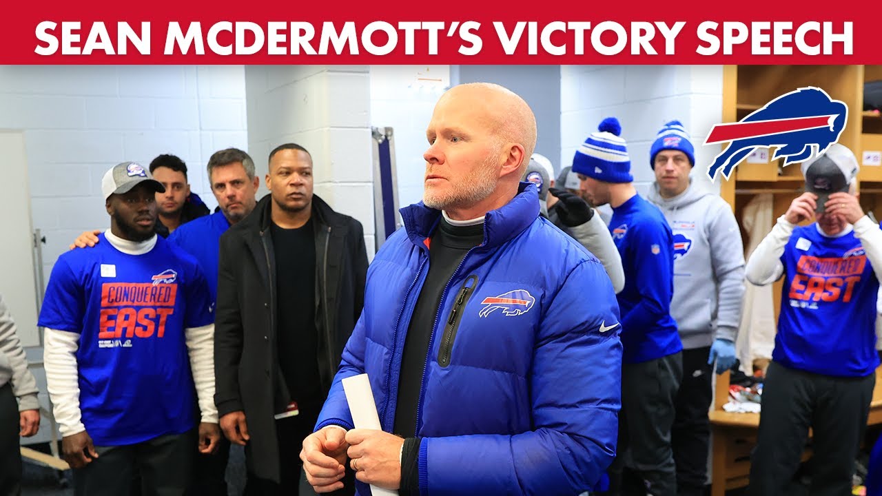 Sean McDermott Celebrates Bills' AFC East Win ๐