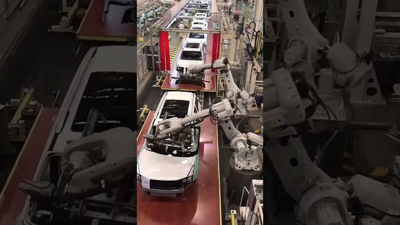 Future of Fast Automated Robot Car Manufacturing π