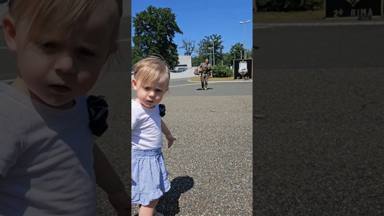 Magiques retrouvailles avec son papa ❤️