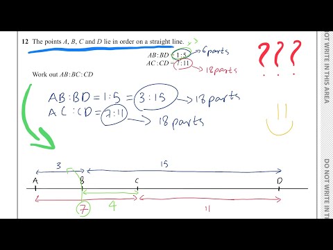 Ratios - 2017 GCSE (9-1) Higher-tier maths question (solved by a 13-year-old)