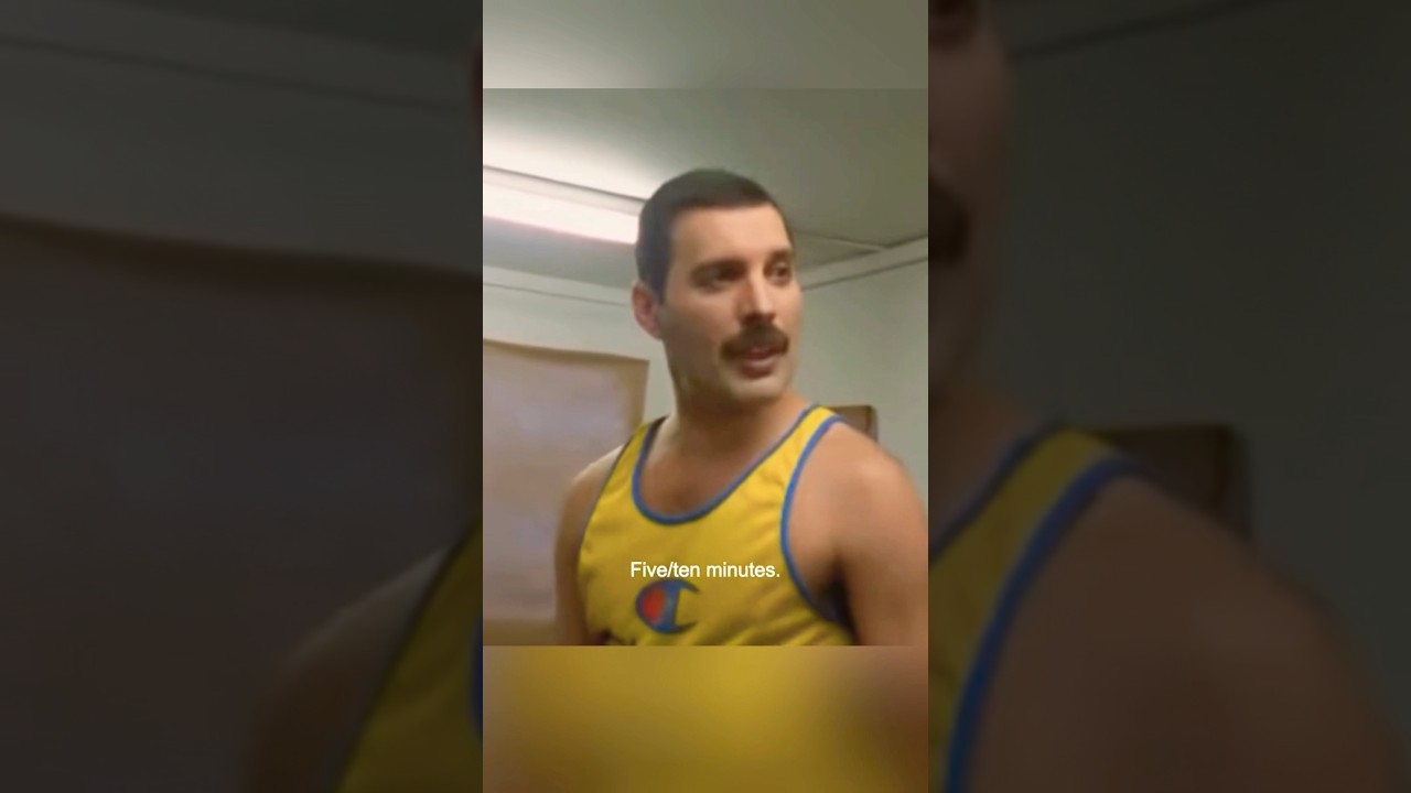 Freddie Mercury Backstage Warm-up at Knebworth 🎤