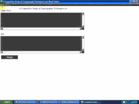 A Competitive Study of Cryptography Techniques over Block Cipher project