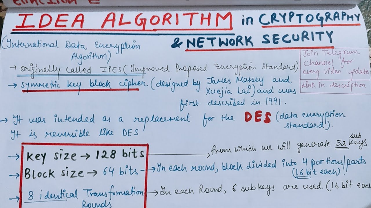 Unlocking the IDEA Algorithm: A Key to Secure Cryptography & Network Security 🔐