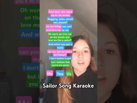 Feel free to sing with me! 🥰🎤 #sailorsong #karaoke #duet #gigiperez #singer #singing #music #sailor
