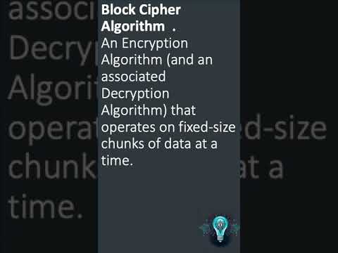What is a Block Cipher Algorithm #cybersecurity #technology #education #securityawareness #learning