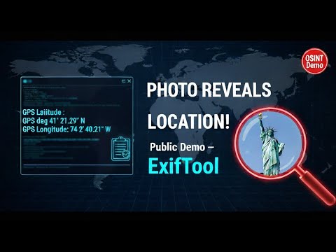 EXPOSED: Photo Metadata Reveals Location — See It Instantly (Public Demo) | ExifTool OSINT
