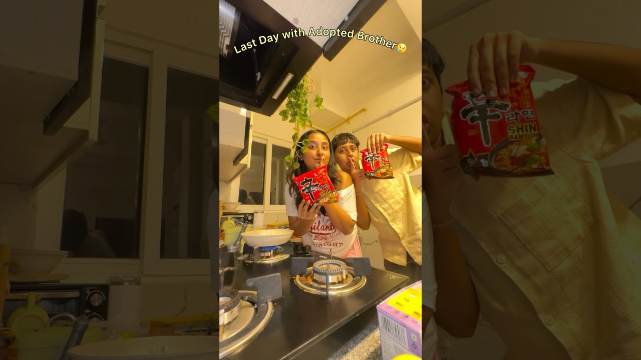 Last Day With Adopted Brother #minivlog #ytshorts #shorts