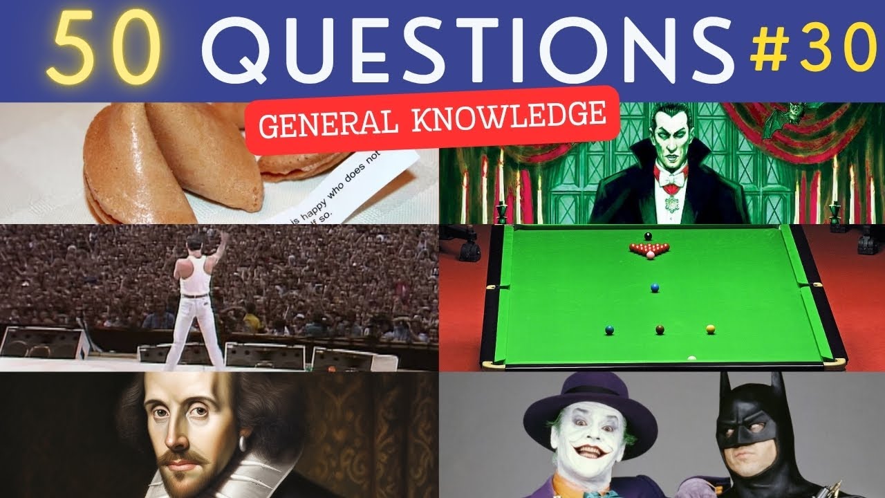 The General Knowledge Quiz #30 | 50 Trivia Questions for Pub Quiz Enthusiasts