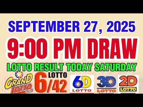 Tonight's Lotto Draw Results - September 27, 2025 🎟️