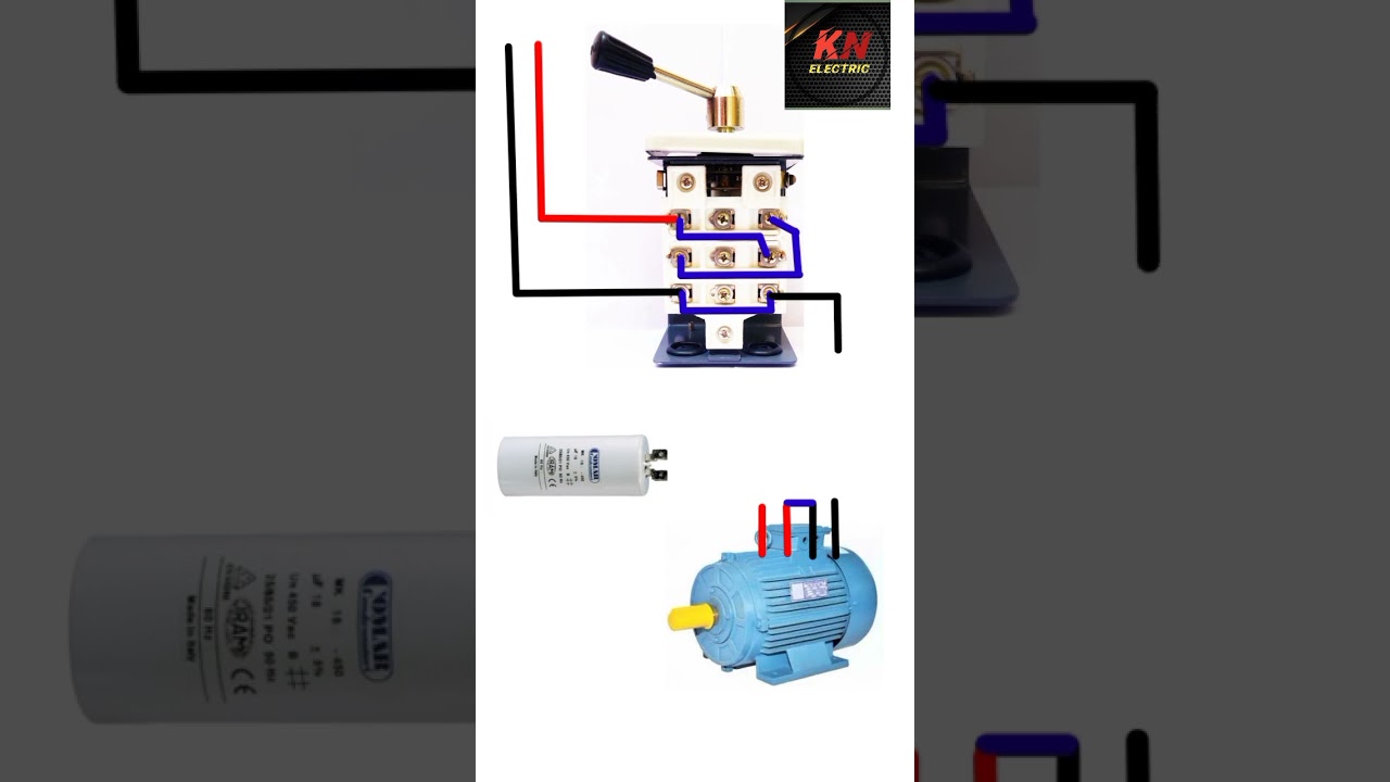 Single phase motor reverse forward connection ! #shorts #wiring #electrical