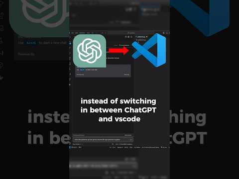 Stop using switching between chatgpt and vscode using this ai tool #code #ai #chatgpt #vscode