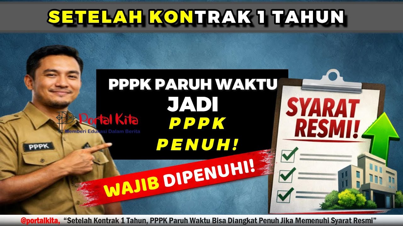 PPPK Paruh Waktu Bisa Diangkat Penuh Setelah 1 Tahun