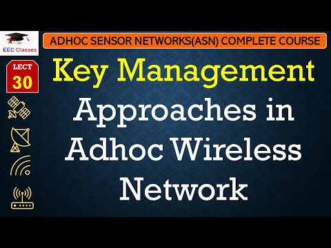 L30: Key Management Approaches in Adhoc Wireless Network | Adhoc Sensor Network Lectures in Hindi