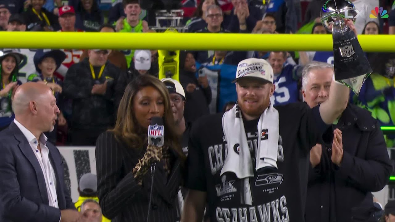 Seahawks Super Bowl LX Trophy Presentation π