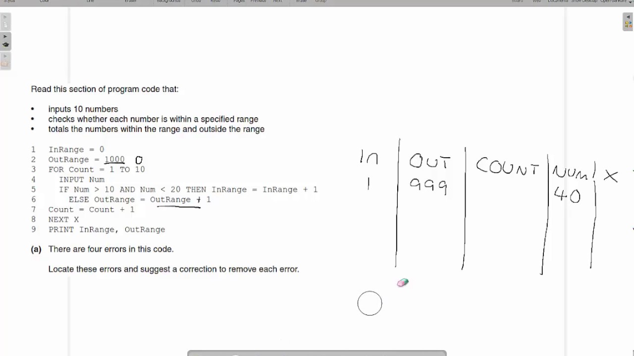 IGCSE CS: Spotting Code Errors π₯οΈ