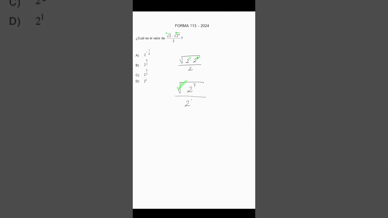 PAES M1 Ejercicio 20: Propiedades de raíces 🌱