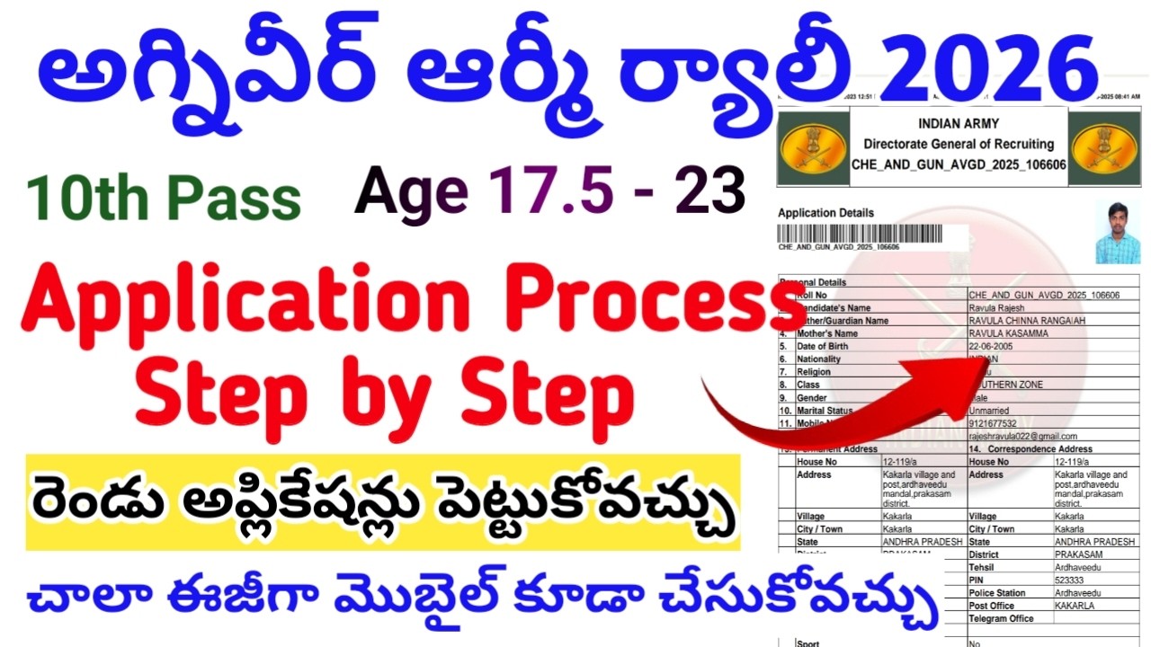 Agniveer Army Application 2026 Telugu Guide 📝