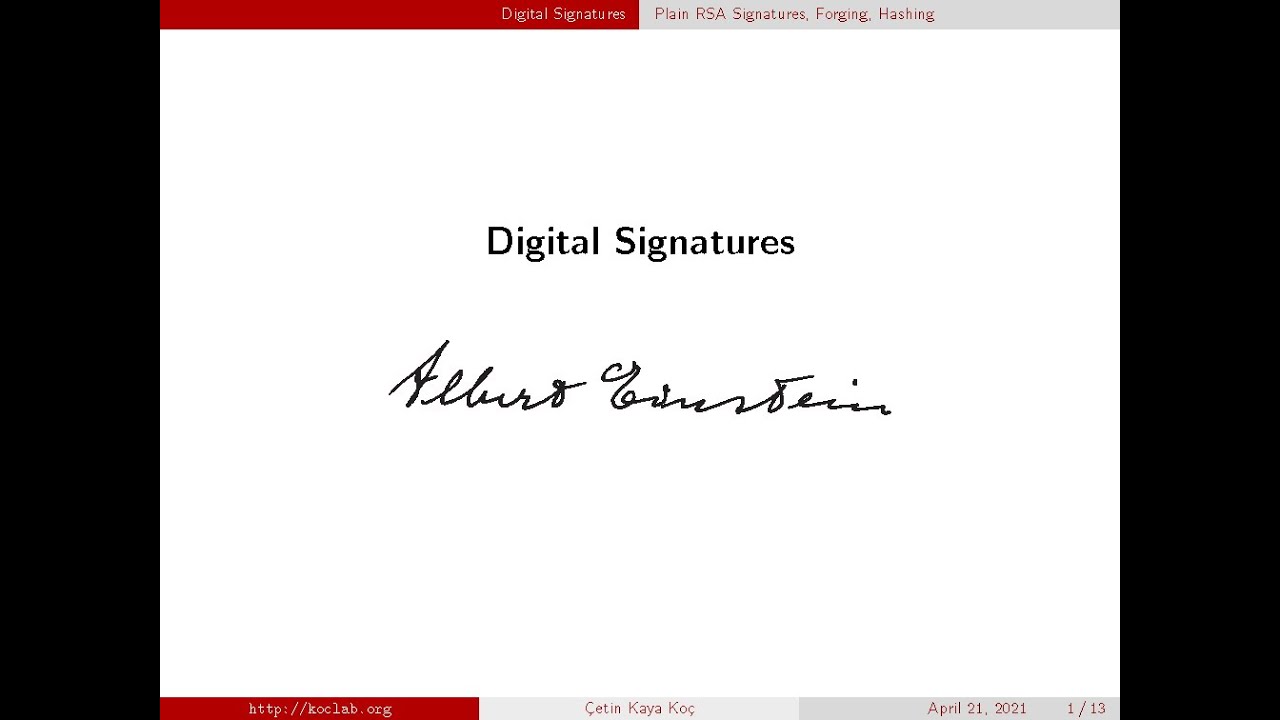 Mastering Digital Signatures & Cryptographic Algorithms: RSA, ElGamal & More 🔐