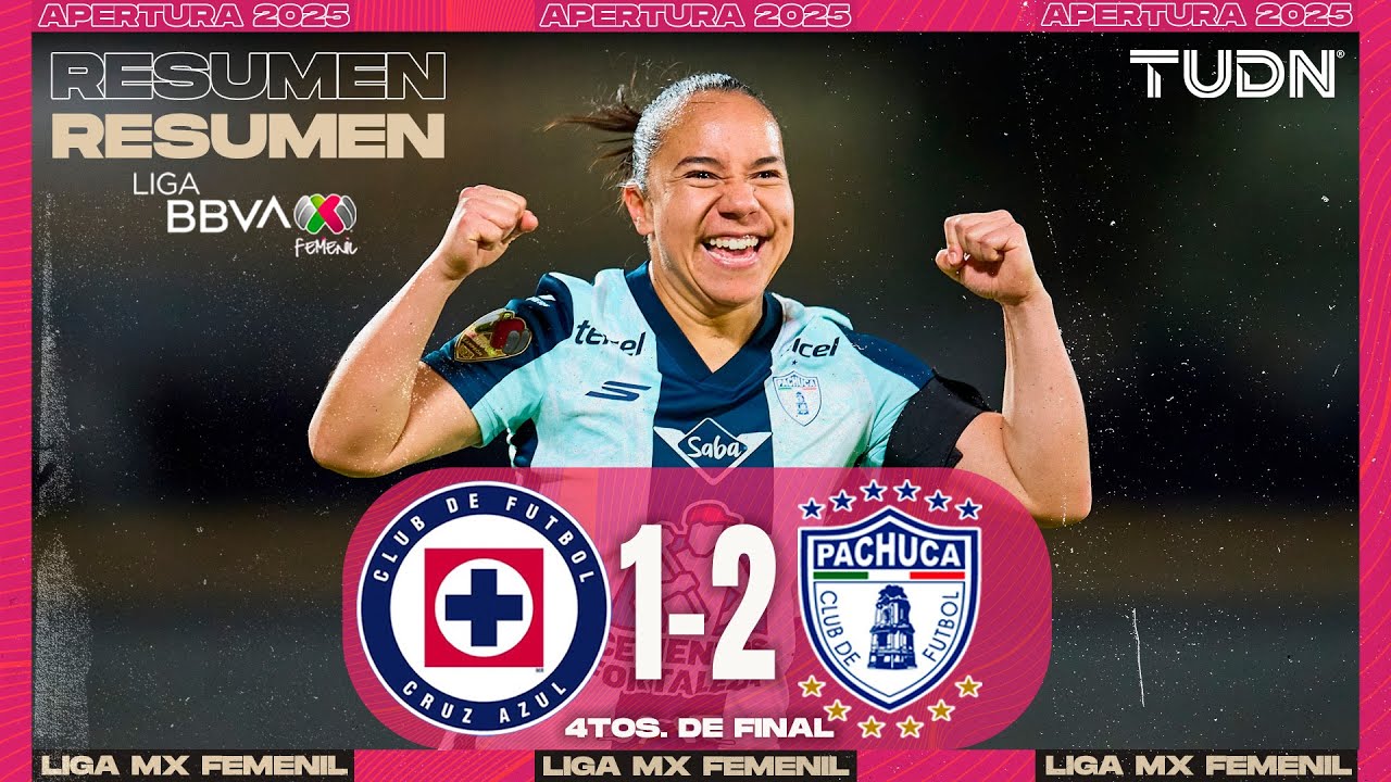 Resumen y goles del emocionante Cruz Azul vs Pachuca en Cuartos de Final Femenil ⚽