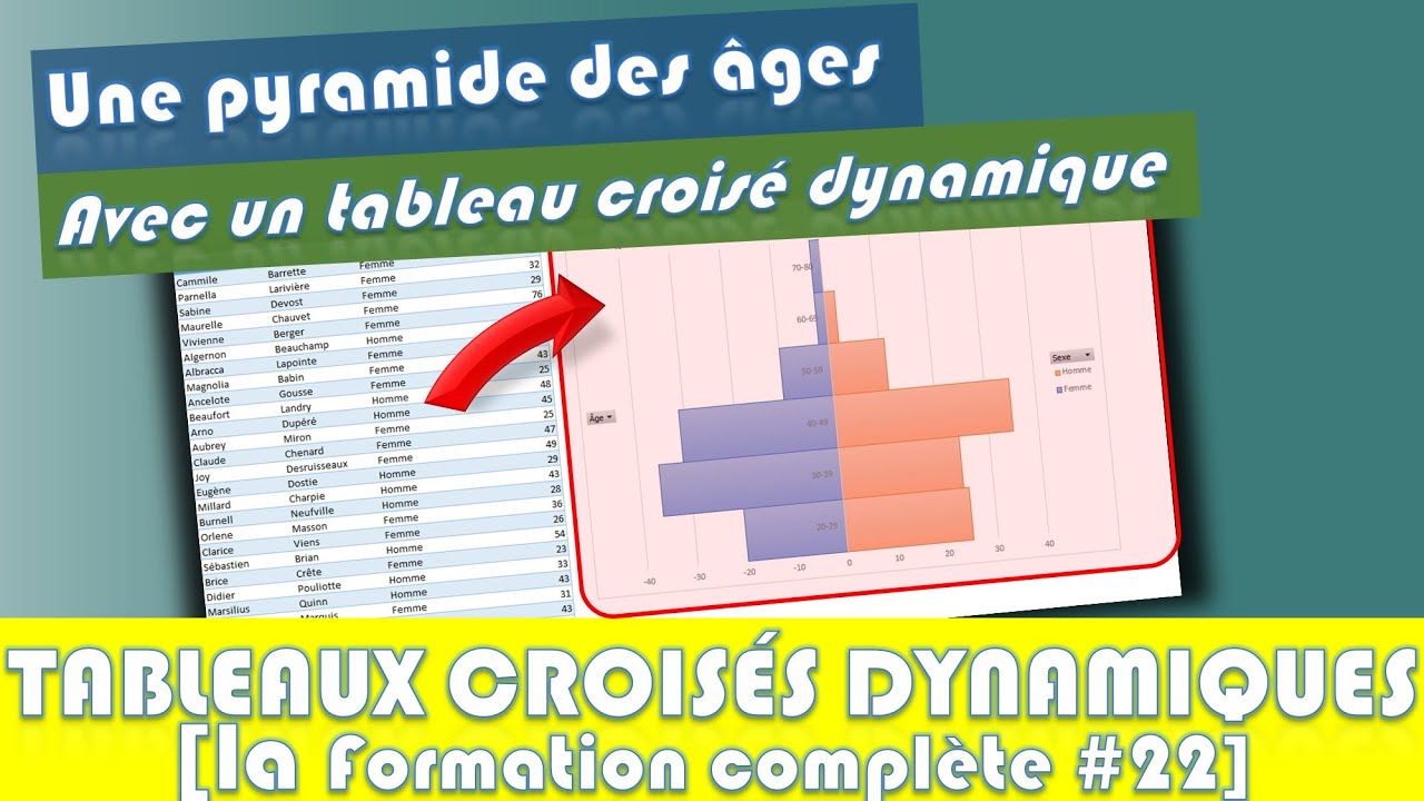 Créer une pyramide des âges avec tableau croisé dynamique 📊