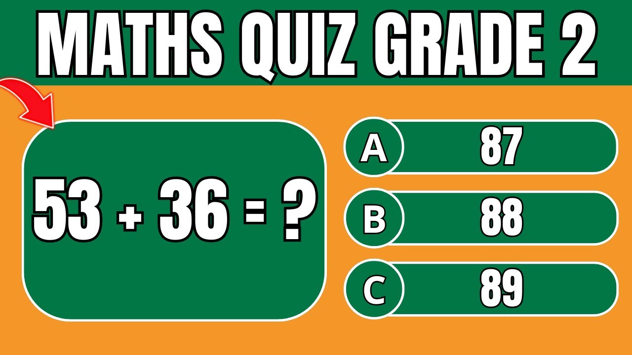 Challenging Grade 2 Math Quiz: 20 Tough Questions & Answers! ðŸ§