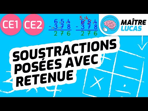 Soustractions posées avec retenues CE1 - CE2 - Cycle 2 - Maths
