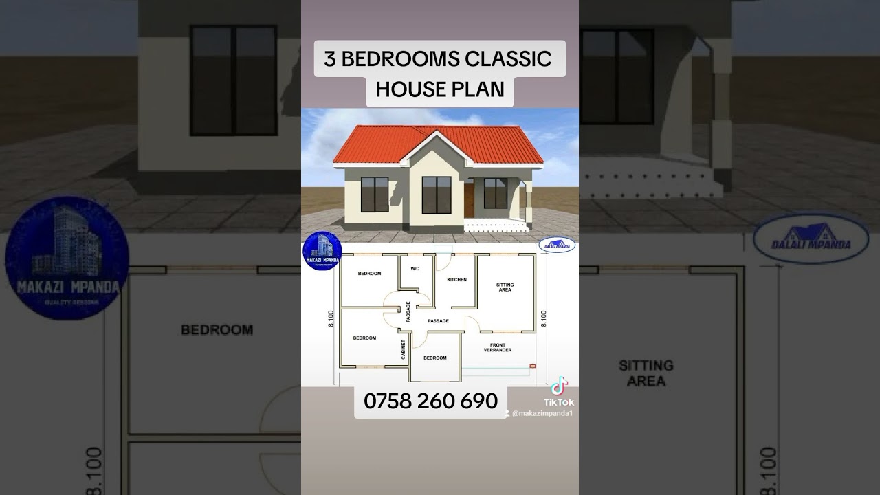 3-Bedroom Classic House Design 🏡