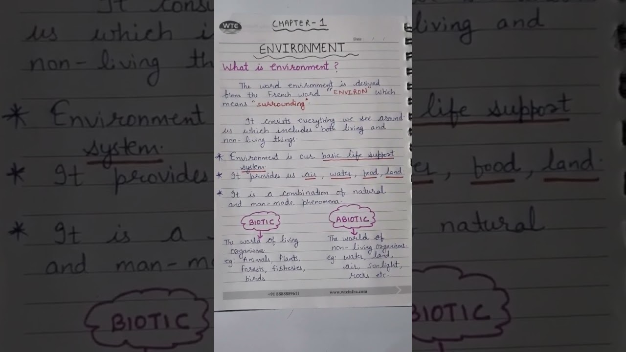 Class 7 Geography: Understanding Environment Chapter 1 🌍