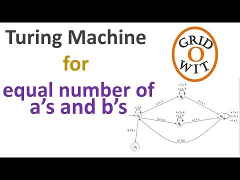 Turing Machine for equal number of a's and b's