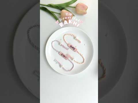 DIY beautiful handmade Rakhi with popsicle stick💗🩵#rakhi #rakhispecial #handmade #homemade #short