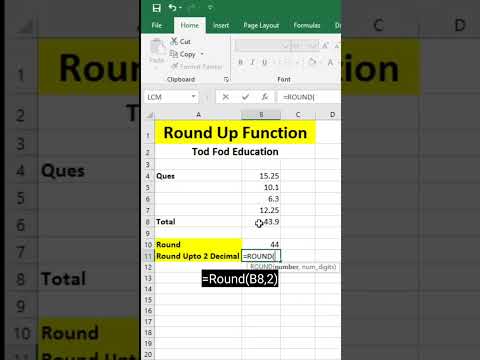 Round upto two decimals in #microsoft #excel #msexcel #shorts #computer #education #tricks