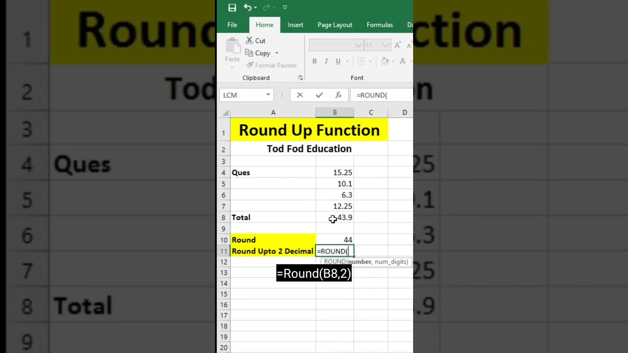 Excel Tips: Easily Round Numbers to 2 Decimals β¨