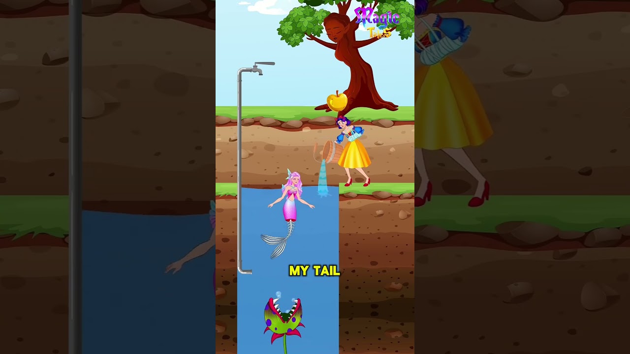 Girl with Disabilities Shares Magic Fruits with Mermaid 🍎