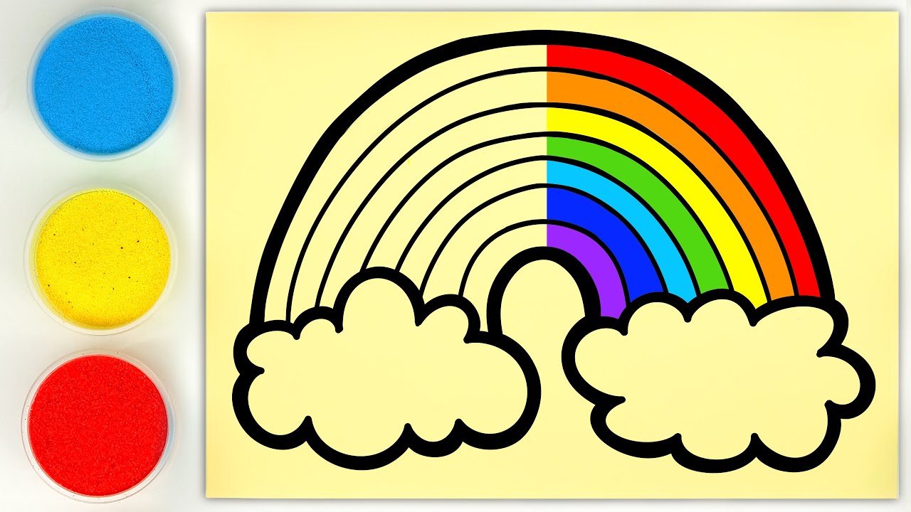 Rainbow Sand Art & ABC Rhymes for Kids 🌈