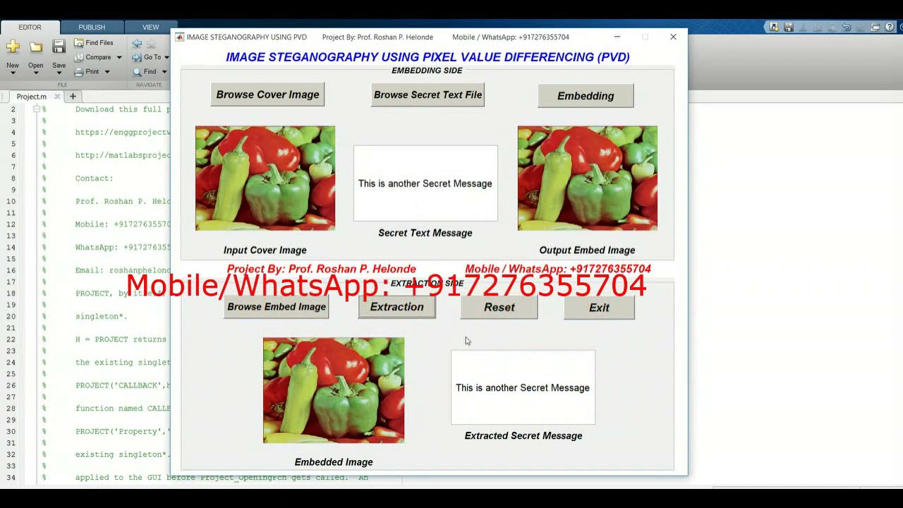 Learn Image Steganography with PVD Pixel Value Differencing in MATLAB + Source Code 📸